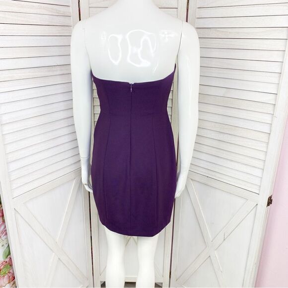 Max and Cleo Rhinestone Detail Strapless Sheath Dress Purple 2 - Picture 4 of 14